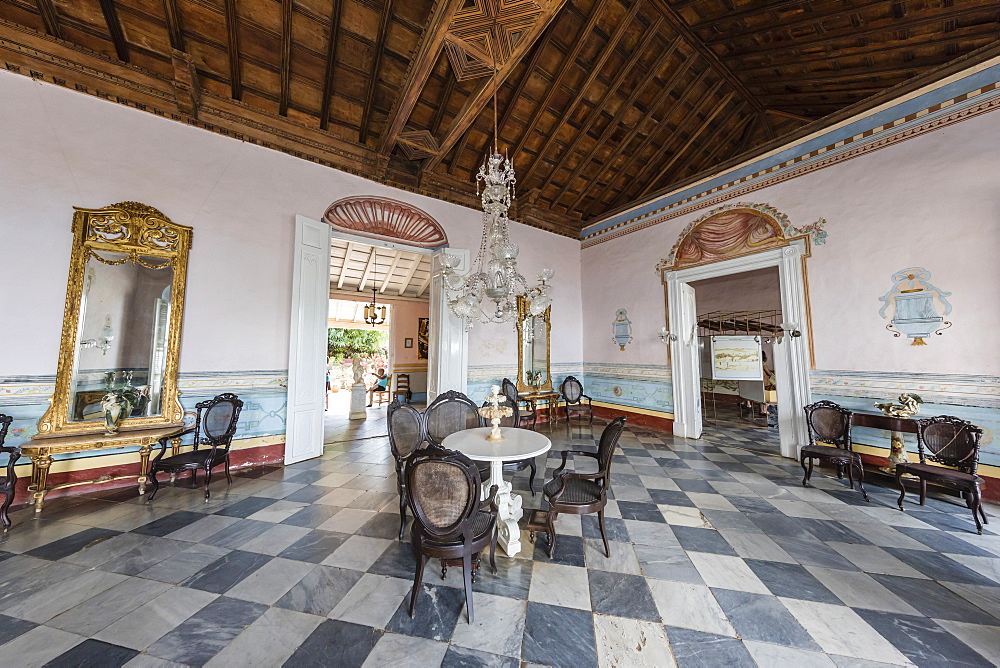 Interior view of the Museo de Arquitectura Colonial in the town of Trinidad, UNESCO World Heritage Site, Cuba, West Indies, Caribbean, Central America