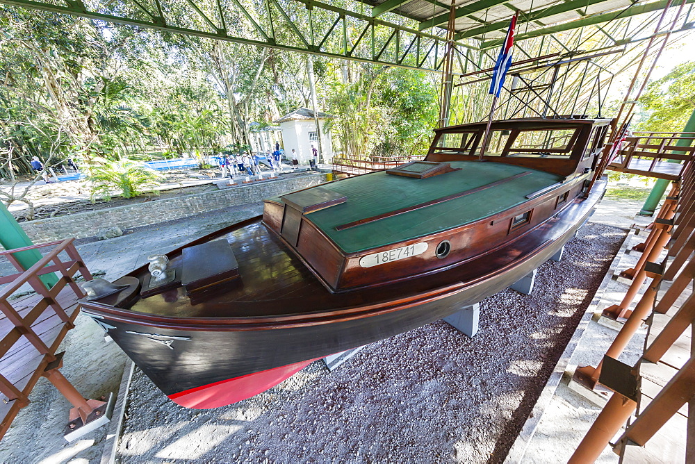 Ernest Hemingway's boat named Pilar at Finca Vigia (Finca La Vigia), in San Francisco de Paula Ward in Havana, Cuba, West Indies, Central America