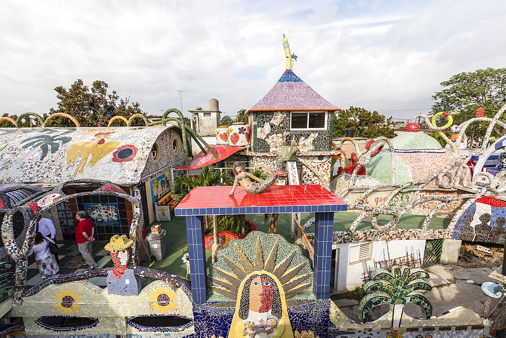 The whimsical ceramic art of Jose Fuster in the small town of Jaimanitas, on the outskirts of Havana, Cuba, West Indies, Central America