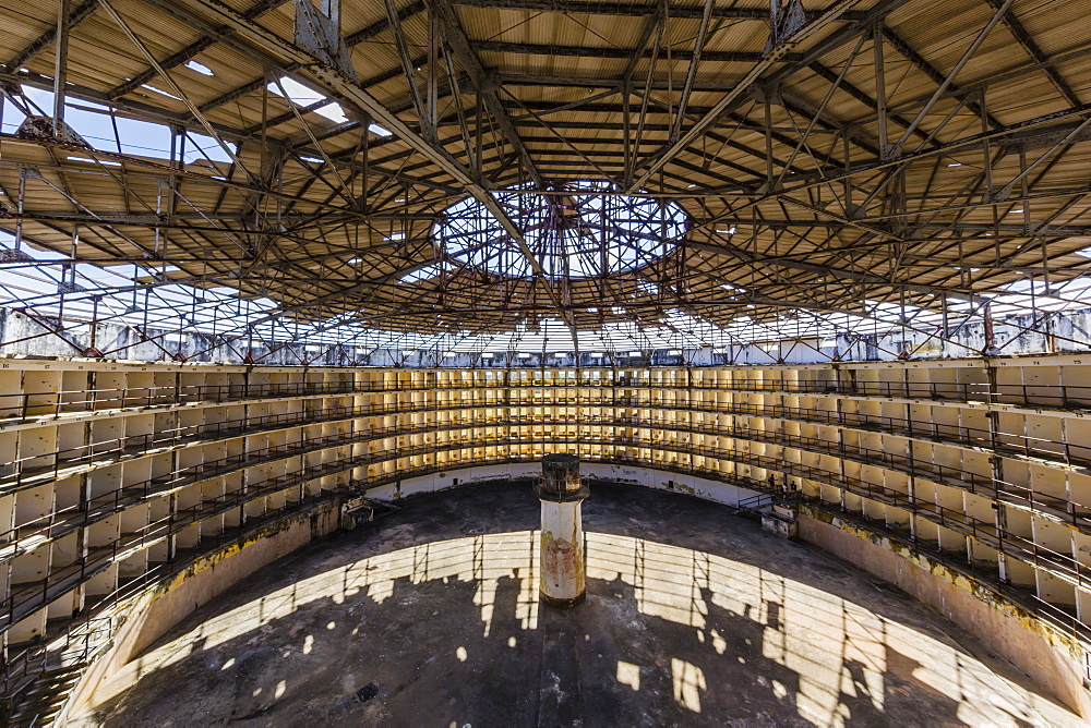 Interior view of the Presidio Modelo (Model Prison), built in the late 1920s on Isla de la Juventud, Cuba, West Indies, Central America