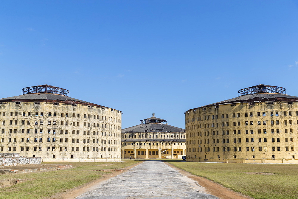 Exterior view of the Presidio Modelo (Model Prison), built in the late 1920s on Isla de la Juventud, Cuba, West Indies, Central America