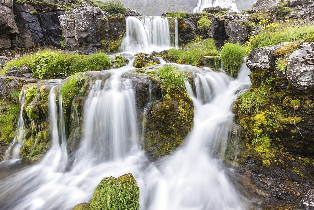 Dynjandi, Fjallfoss, a series of waterfalls located in the Westfjords (Vestfirdir), Iceland, Polar Regions