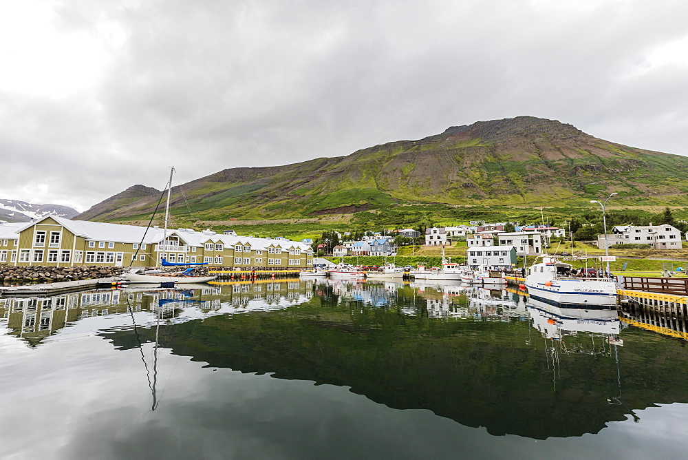 The herring capital of the world, Siglufjorour, Siglufjordur, off the north coast of Iceland, Polar Regions