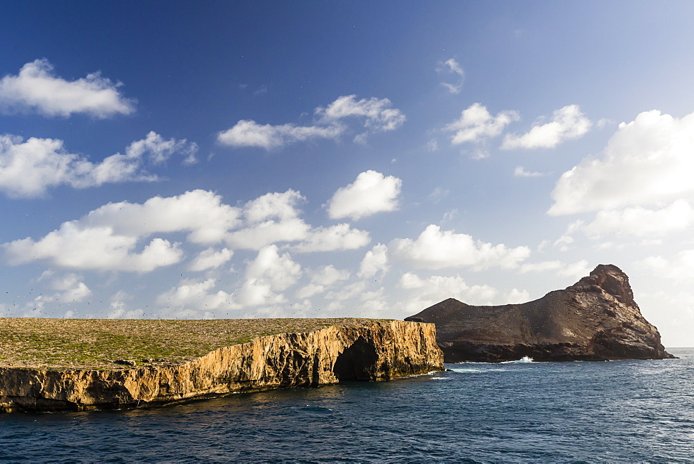 Teuaua Island, left and Hemeni Island, right, off Ua Huka, Marquesas, French Polynesia, South Pacific, Pacific