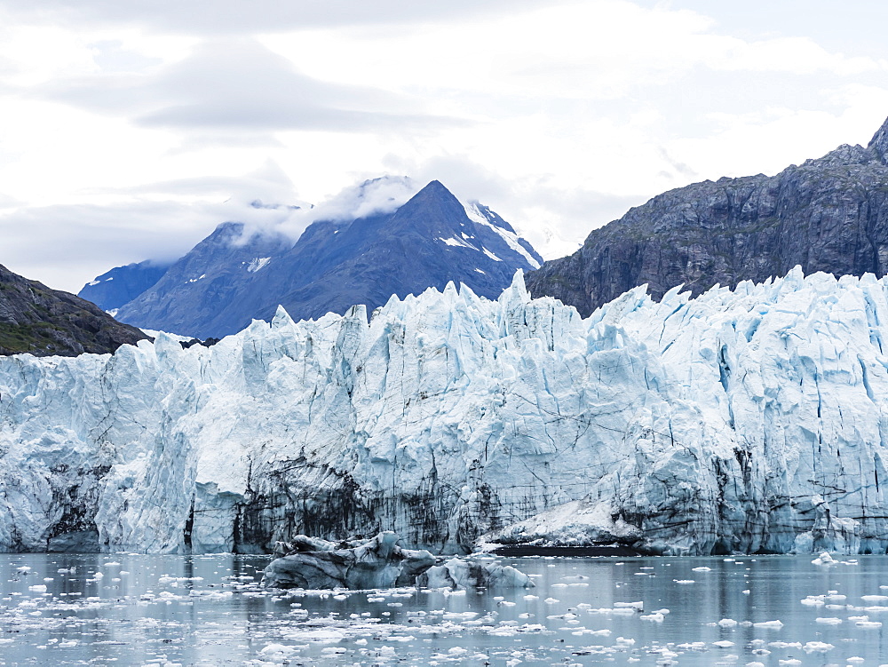 The Margerie Glacier, whose face is retreating, in Glacier Bay National Park, Southeast Alaska, United States of America