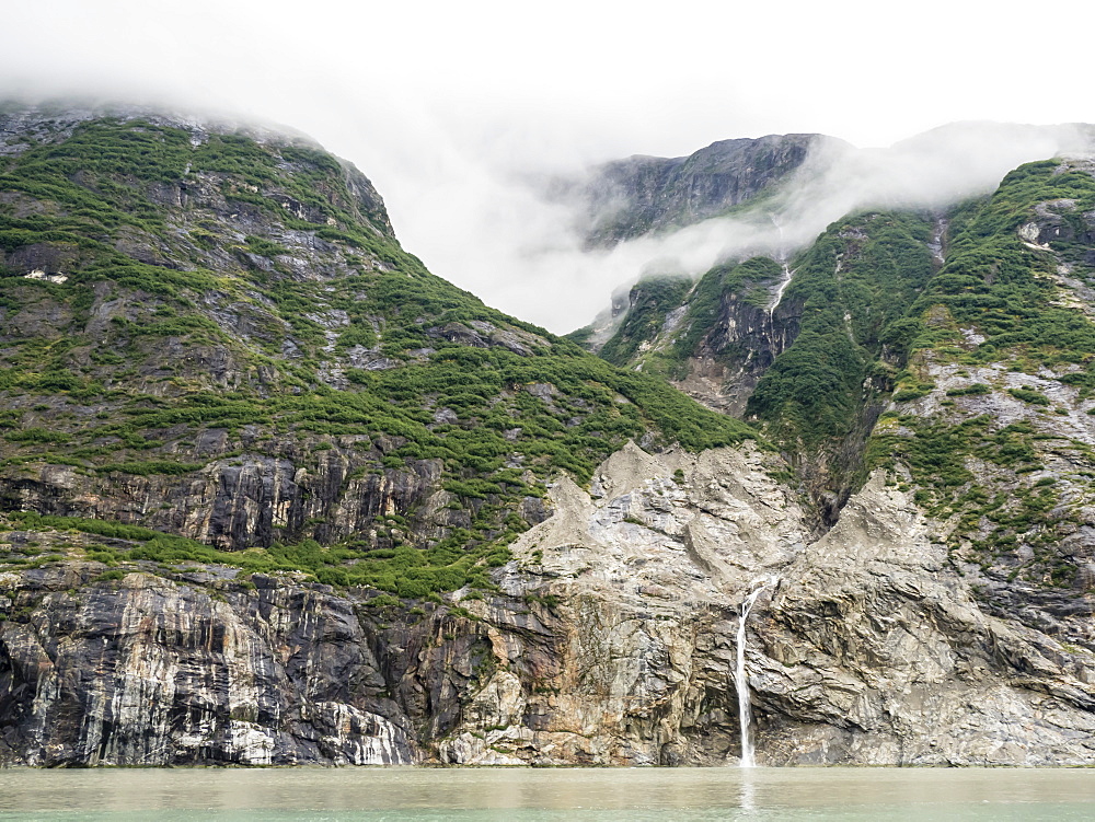 Ice melt waterfall in Tracy Arm-Fords Terror Wilderness Area, Southeast Alaska, United States of America