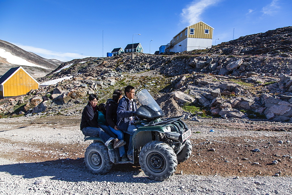 Inuit village, Ittoqqortoormiit, Scoresbysund, Northeast Greenland, Polar Regions