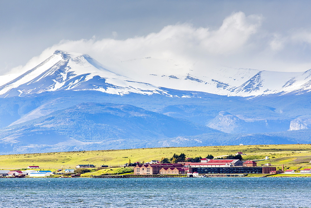 The harbour town of Puerto Natales, Patagonia, Chile, South America