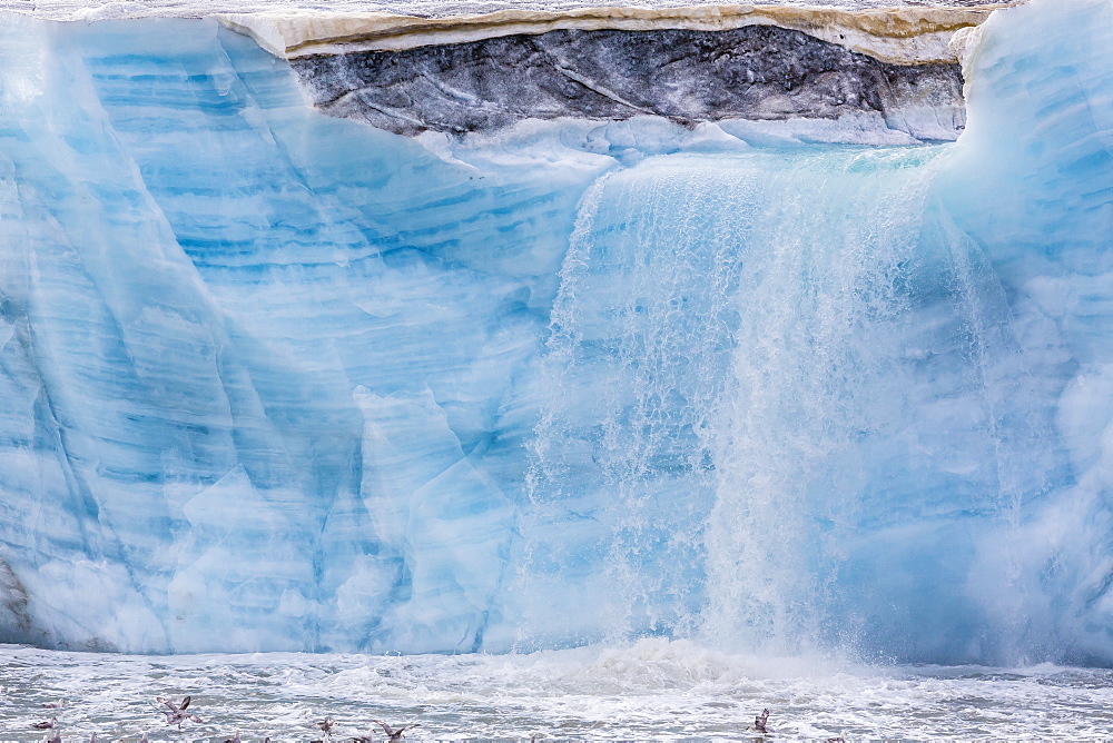 Negribreen (Negri Glacier), Olav V Land, Spitsbergen, Svalbard Archipelago, Norway, Scandinavia, Europe 