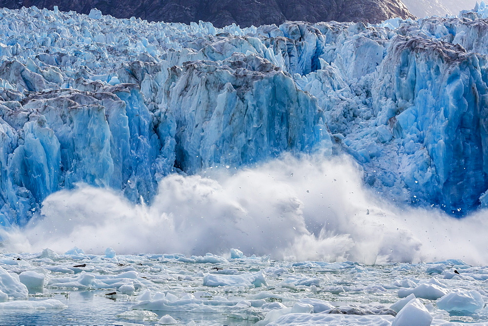 South Sawyer Glacier calving, Tracy Arm-Ford's Terror Wilderness area, Southeast Alaska, United States of America, North America