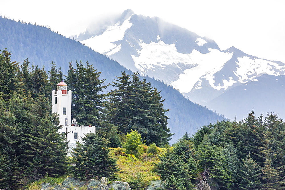 Lighthouse just north of Juneau, Southeast Alaska, United States of America, North America 