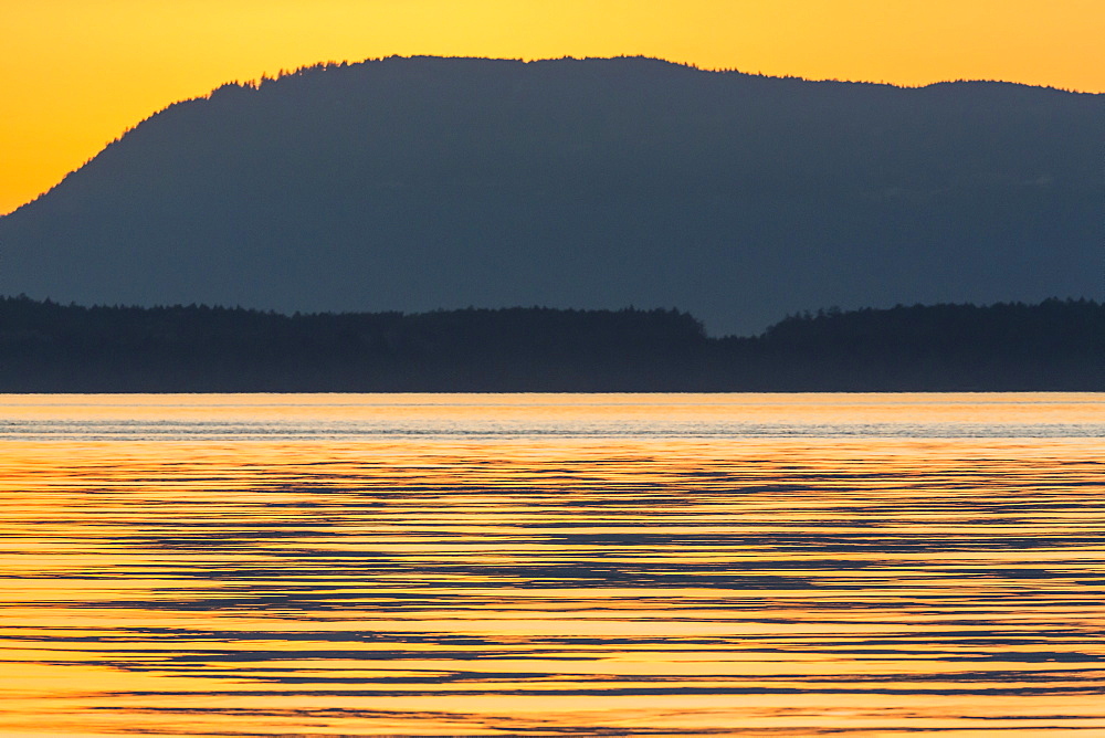 Pacific Northwest sunset, Haro Strait, Saturna Island, British Columbia, Canada, North America