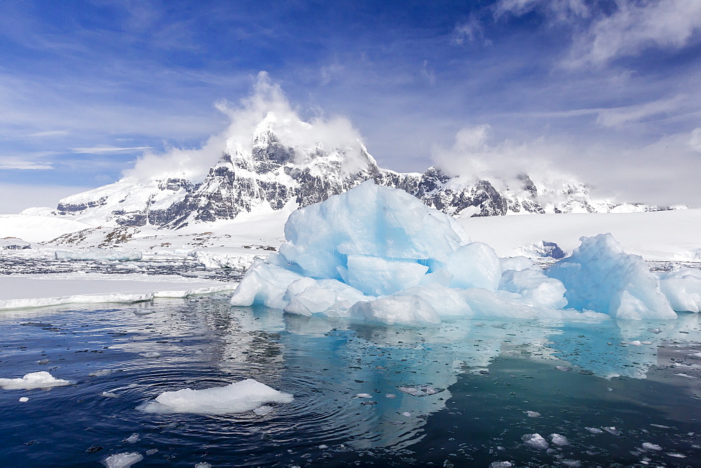 Huge iceberg in Port Lockroy, western side of the Antarctic Peninsula, Southern Ocean, Polar Regions