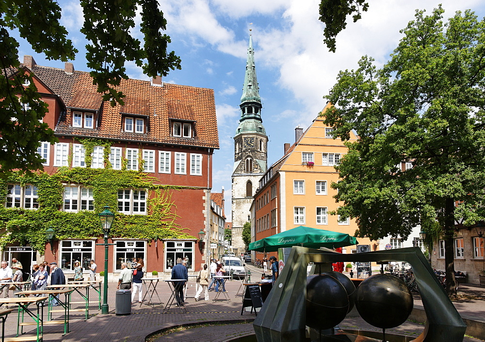 Ballhofplatz and Kreuzkirche, Hannover, Lower Saxony, Germany