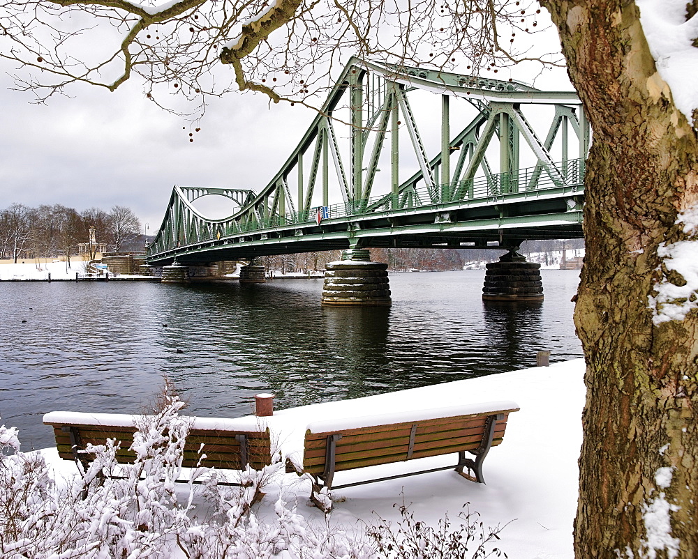 Glienicke Bridge, Havel, connects Potsdam with Berlin, Potsdam, Brandenburg, Germany