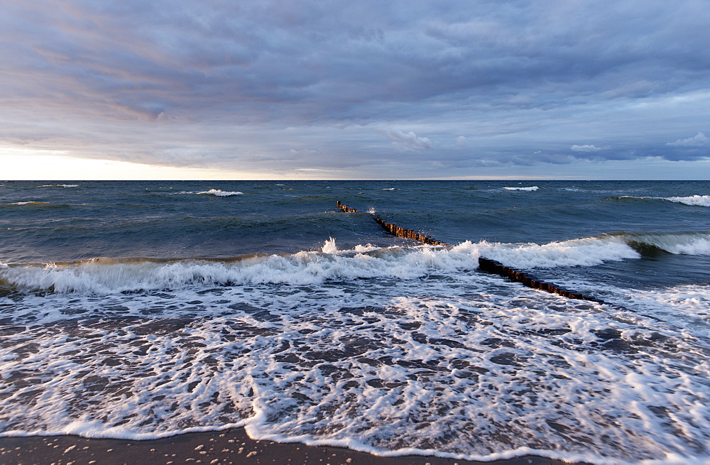 Seafront in Kuehlungsborn West, Seaside resort at the Baltic sea in Kuehlungsborn, Mecklenburg-Western Pomerania, Germany