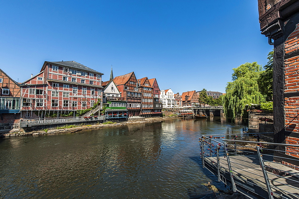 Riverside quarter Wasserviertel, Lueneburg, Lower Saxony, Germany