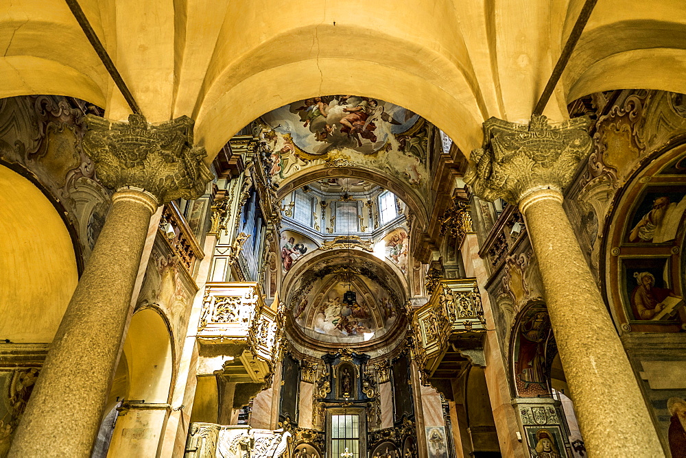 Inside of Basilica of Saint Giulio, Isola San Giulio, Piedmont, Italy