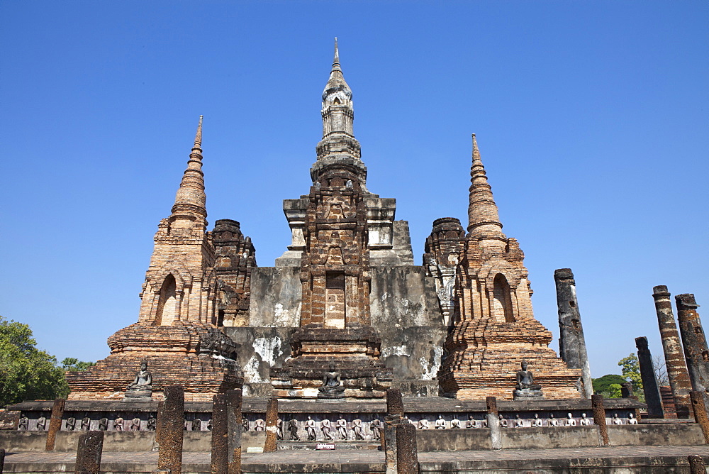 Temple in Sukhothai Historical Park UNESCO World Heritage Site, Sukothai Province, Thailand, Asia