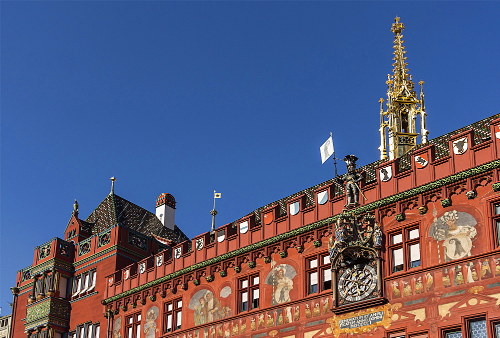 City Hall on the market square in Basel, Switzerland