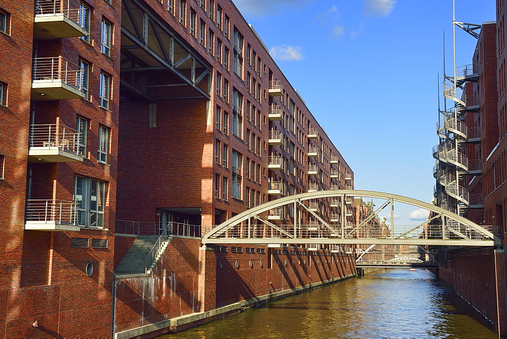 Modern buildings in the Warehouse district, Kehrwiederspitze, Warehouse district, Speicherstadt, Hamburg, Germany