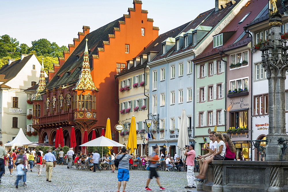 Muensterplatz square, historic center, Freiburg im Breisgau, Black Forest, Baden-Wuerttemberg, Germany