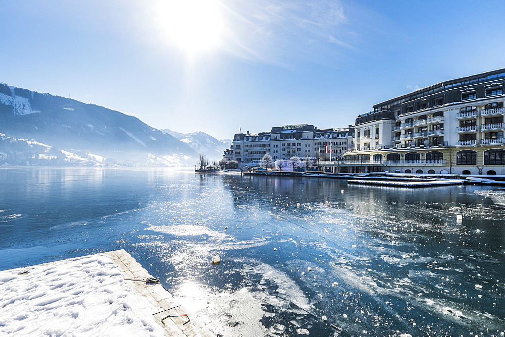 view to the Grand hotel Zell am See, Salzburger Land, Austria, Europe