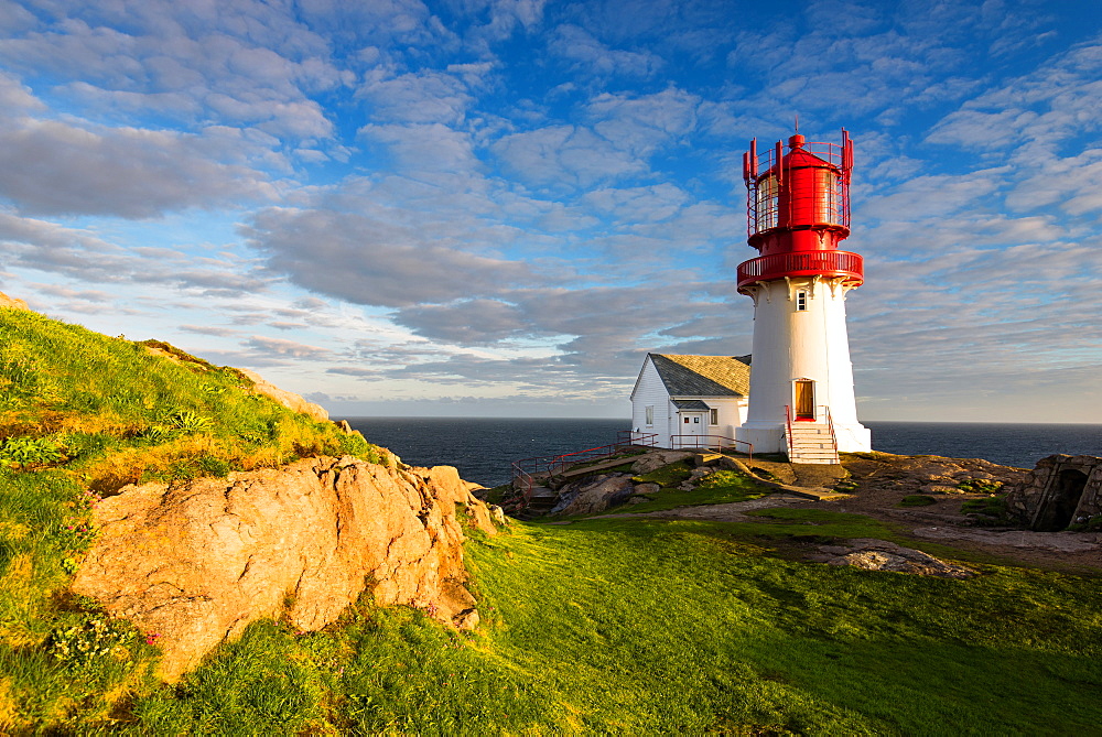 Sunset, Lighthouse, Lindesnes, Vest-Agder, Norway, Europe