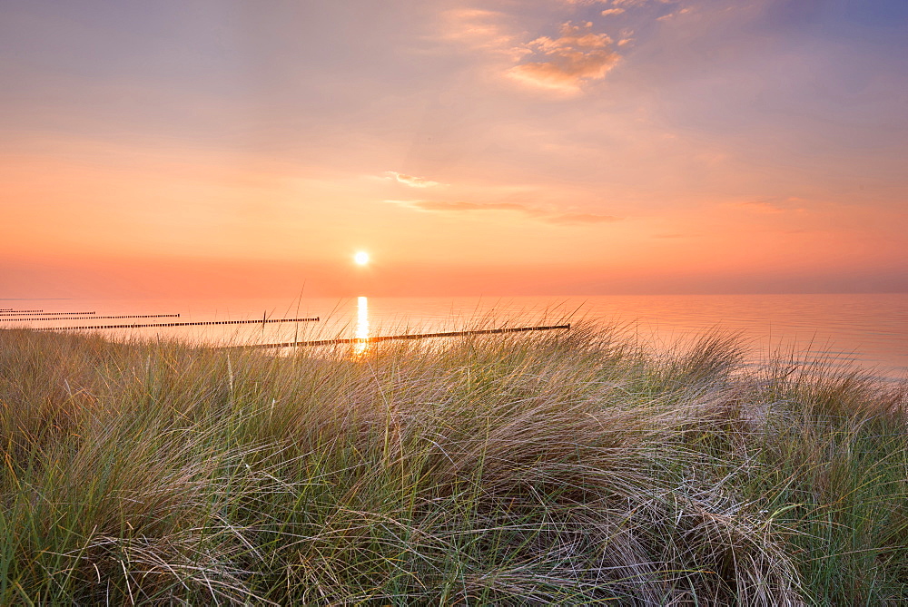 Summer, Sun, Sunset, Beach, Baltic Sea, Mecklenburg, Germany, Europe