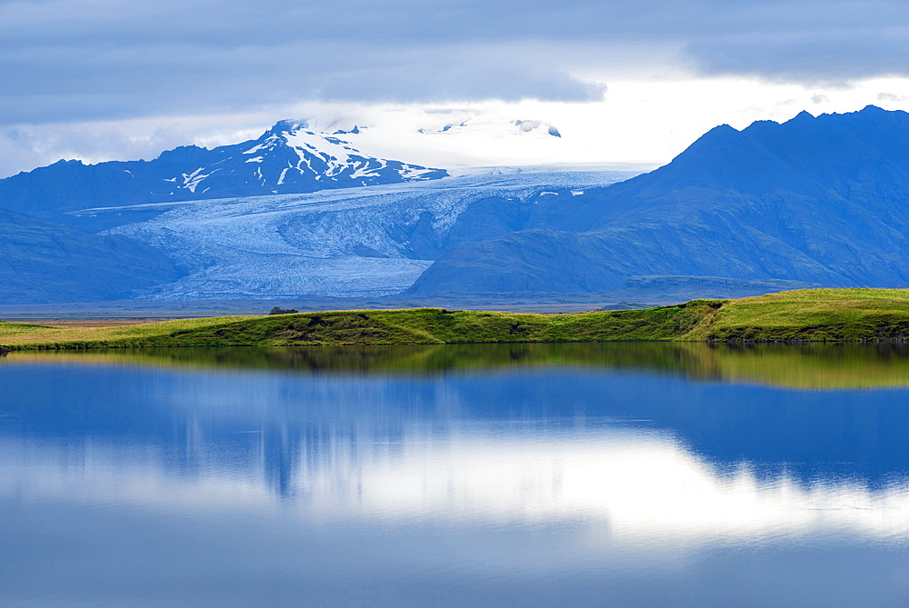 Glacier, Glacier Tongue, Reflection, Vatnajoekull, Pveit, Skrida, Iceland, Europe