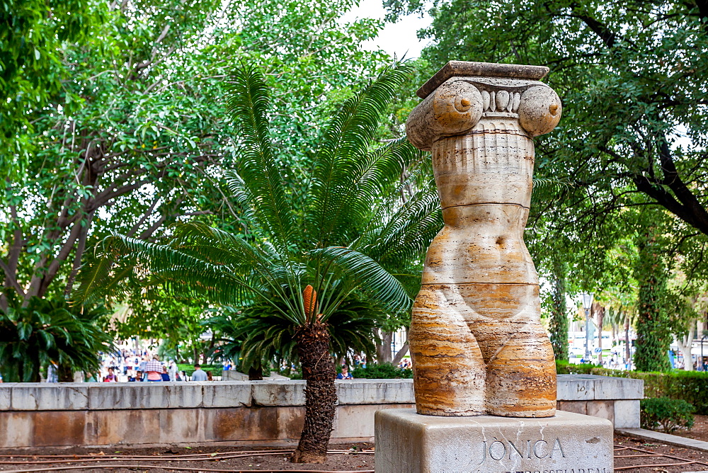 Jonica, Statue at the park S'Hort del Rei at Palma, Mallorca, Spain, Europe