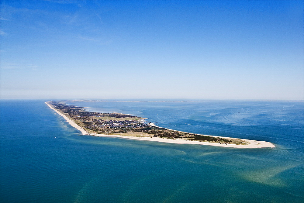 Arial shot of Hornum Odde, Sylt Island, Schleswig-Holstein, Germany