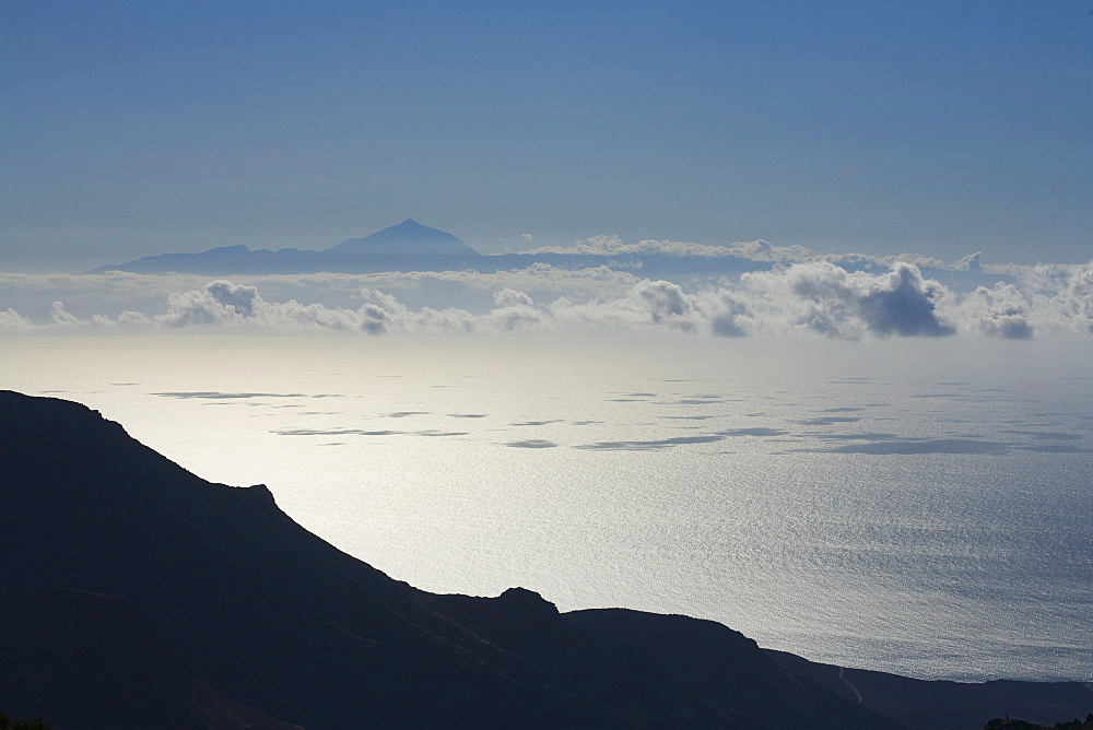 View from Gran Canaria to the island of Tenerife with Teide volcano, Gran Canaria, Canary Islands, Spain, Europe