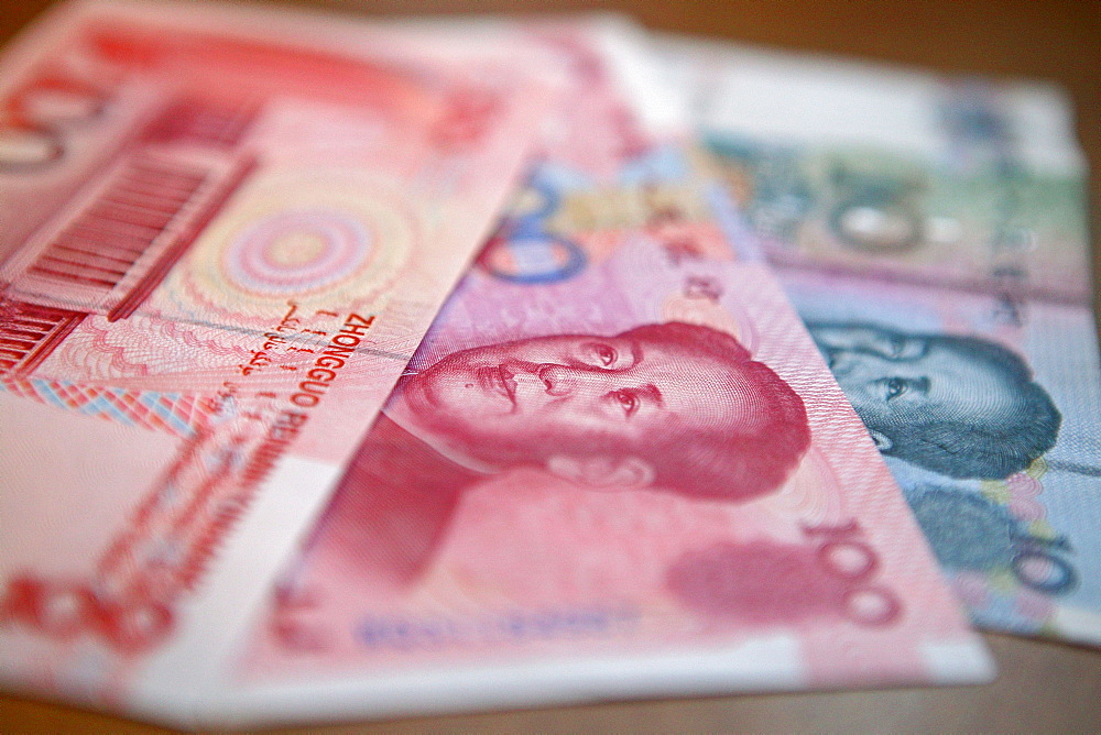 Yuan, Renminbi (RMB) means "The People's Currency", bank note, portrait of Mao Tse Tung