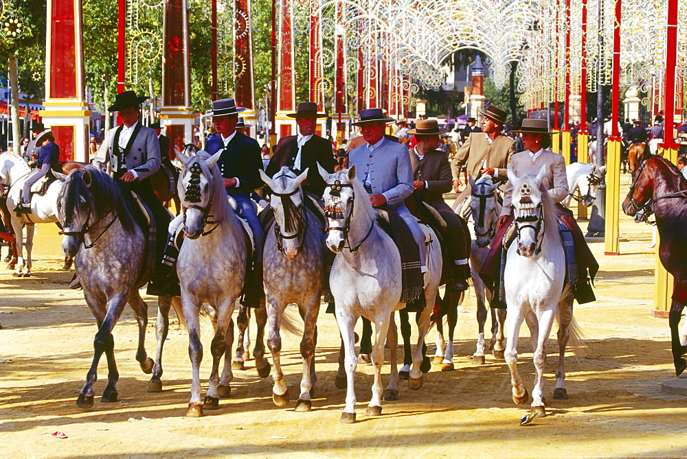 Horse fair,Feria del Caballo,Reiten,Jerez de la Frontera,Province Cadiz,Andalusia,Spain