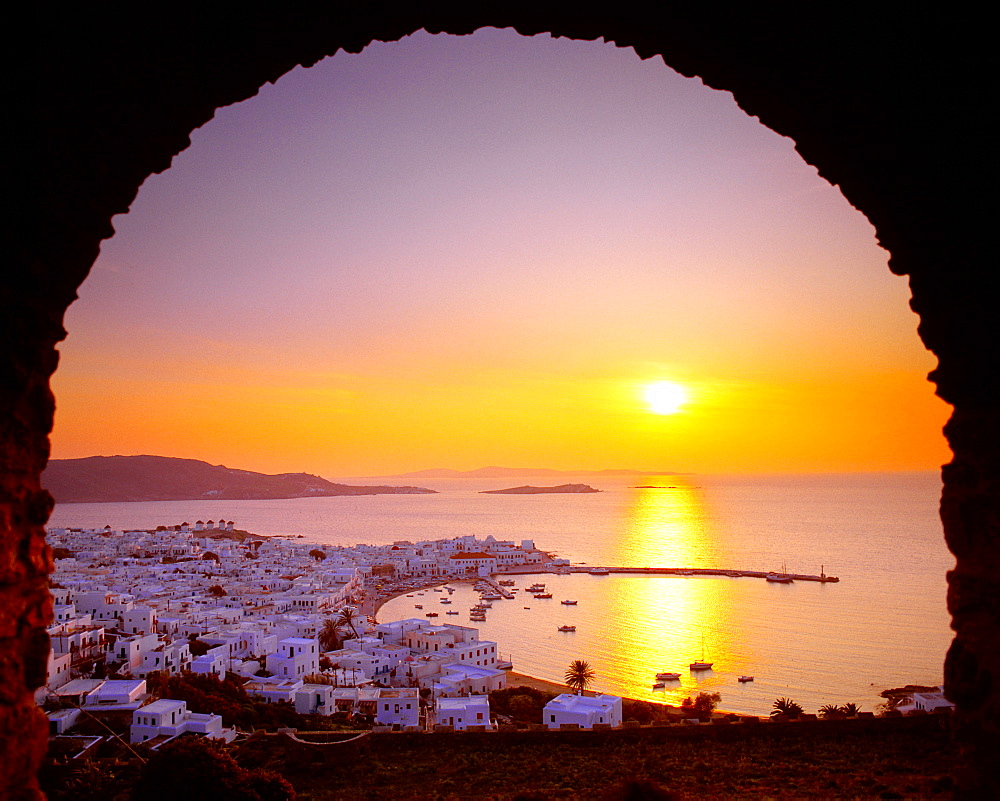 Panoramic view, Mykonos City, Cyclades, Greece