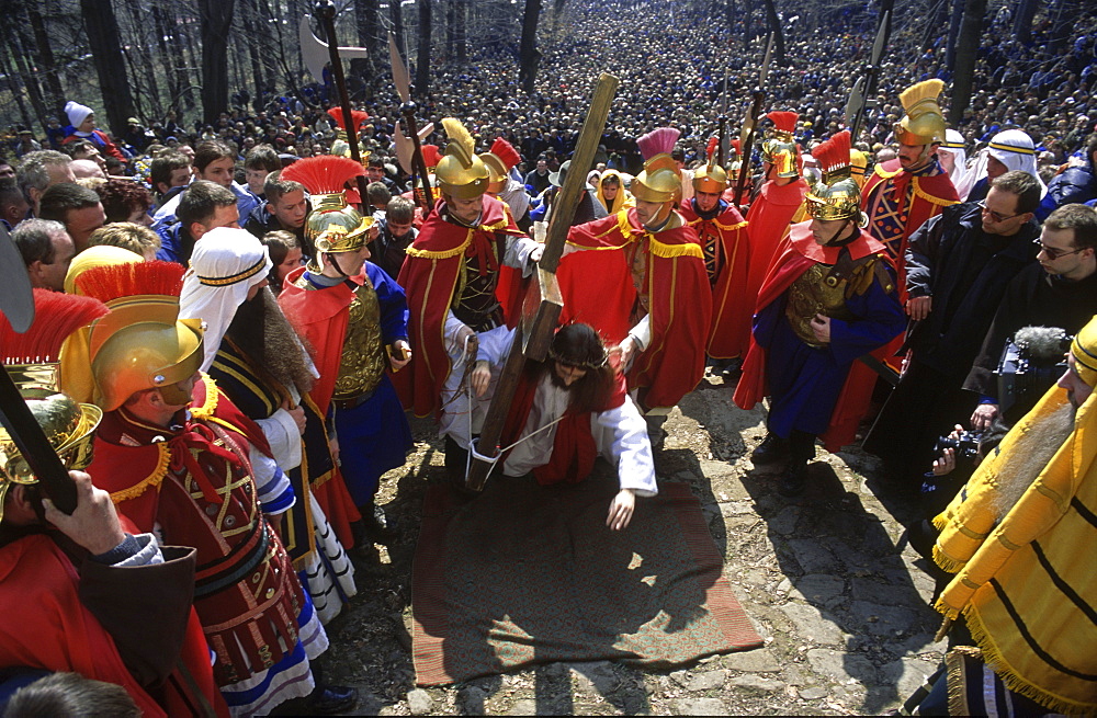 Jesus Christ played by a priest, The Mystery of the passion of Christ Kalwaria Zebrzydowska, Cracow, Poland