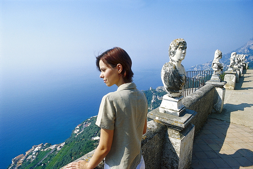 View from Villa Cimbrone, Ravello, Amalfitana Campania, Italy, Italy, Europe