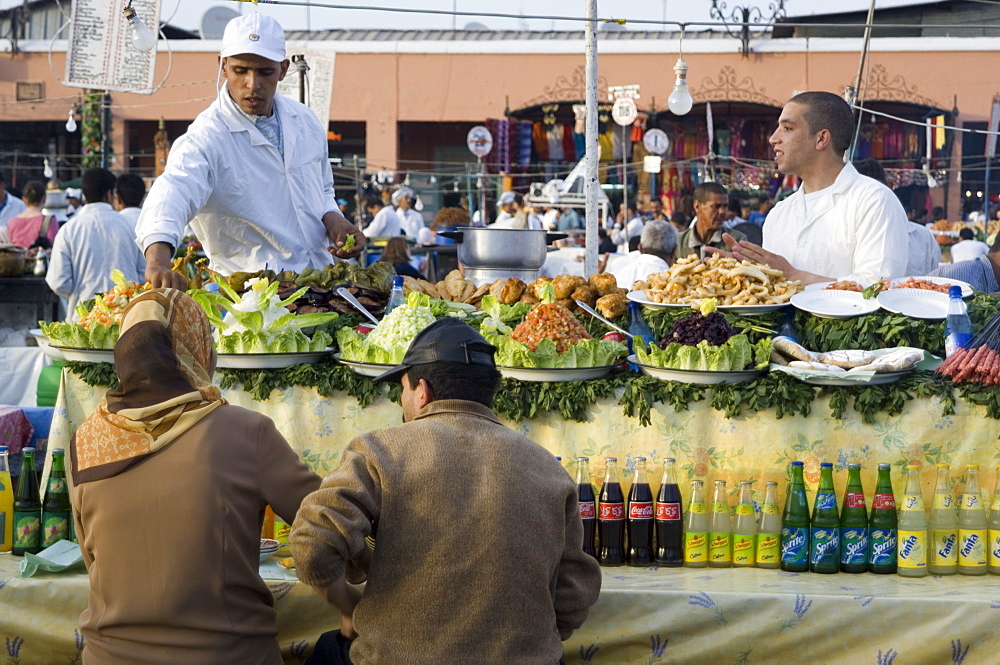 Open air kitchen, Place Jemaa el Fna, Marrakech, Morocco