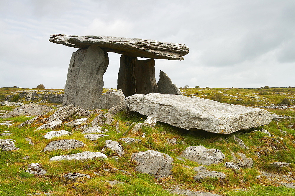 outdoor photo, The Burren: Poulnabrone Megalithic Tomb, County Clare, Ireland, Europe