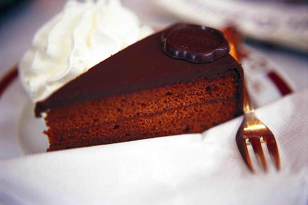 Piece of Sacher Cake, Vienna, Austria