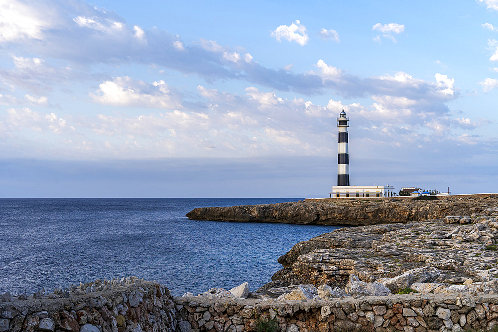 The lighthouse from Cap d'Artrutx, Ciutadella. Menorca, Balearic Islands, Spain, Europe