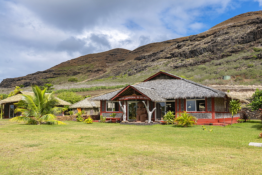 Exterior view of the Te Tumu Cultural Center, Tekoapa, Ua Huka, Marquesas Islands, French Polynesia, South Pacific