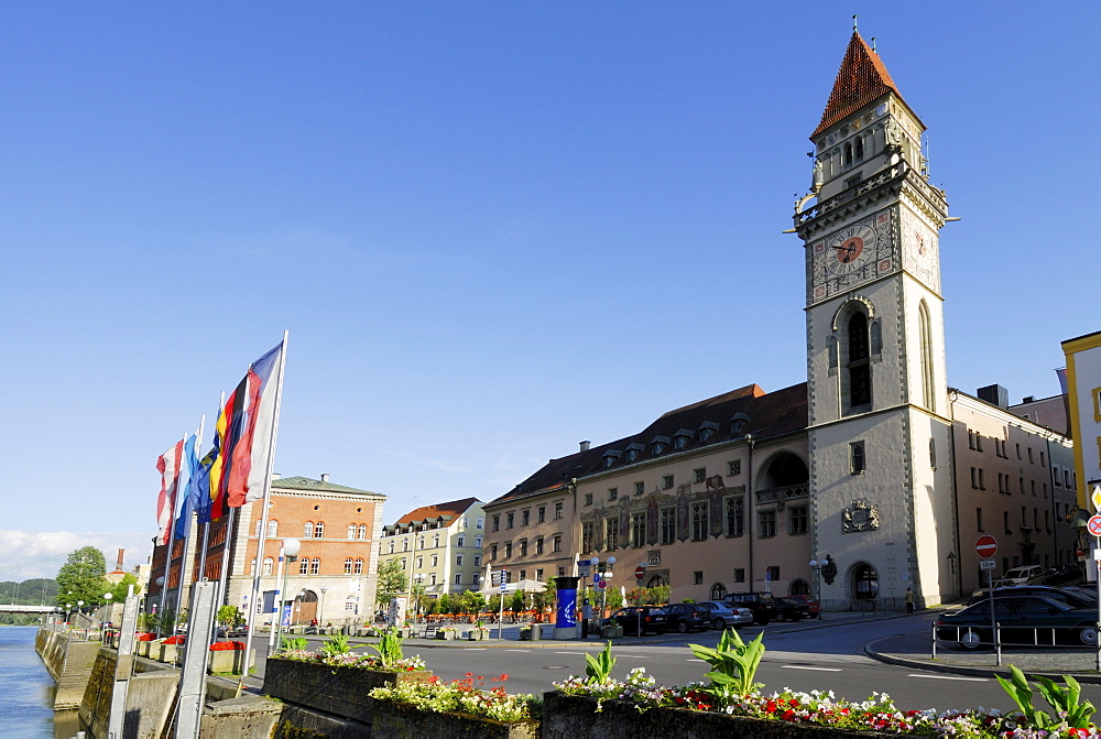 Town hall, Passau, Lower Bavaria, Bavaria, Germany