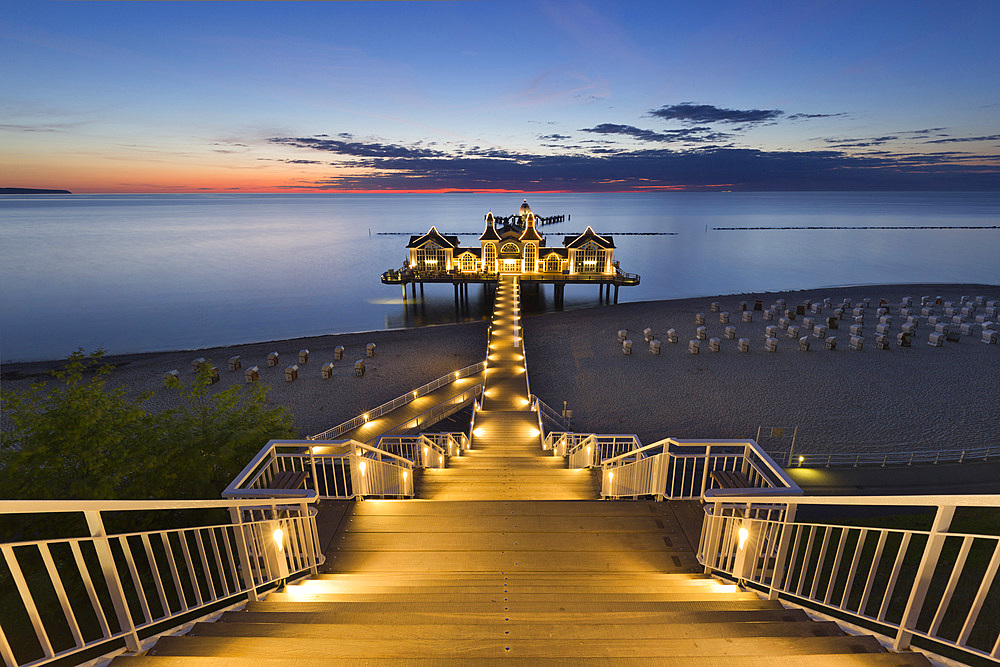 Pier, Sellin, Ruegen, Baltic Sea, Mecklenburg-Western Pomerania, Germany