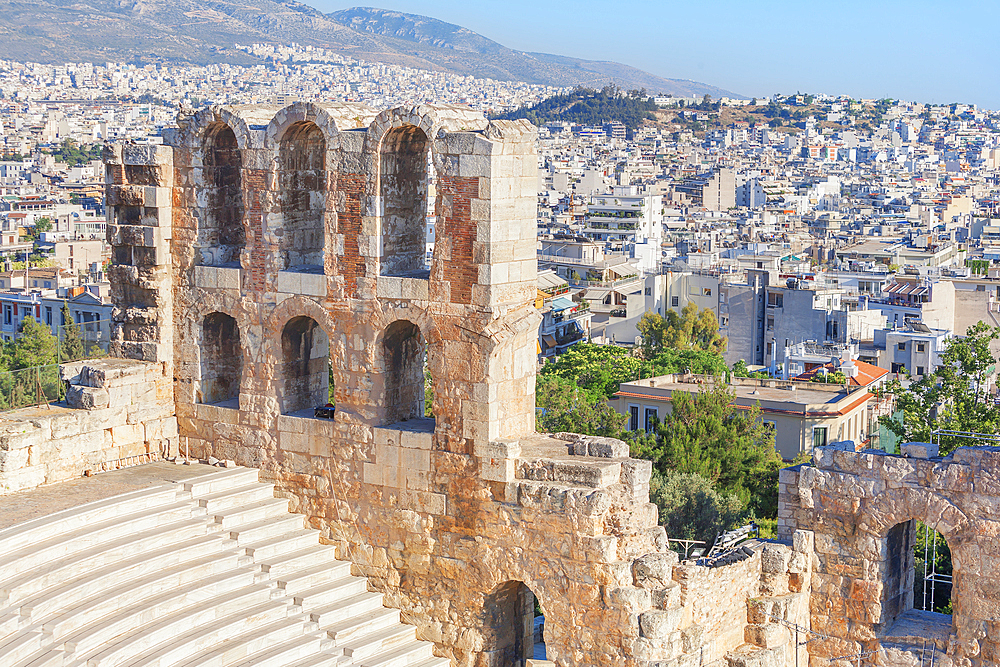 Odeon of Herodes Atticus at South Slope of Acropolis, Athens, Greece, Europe,