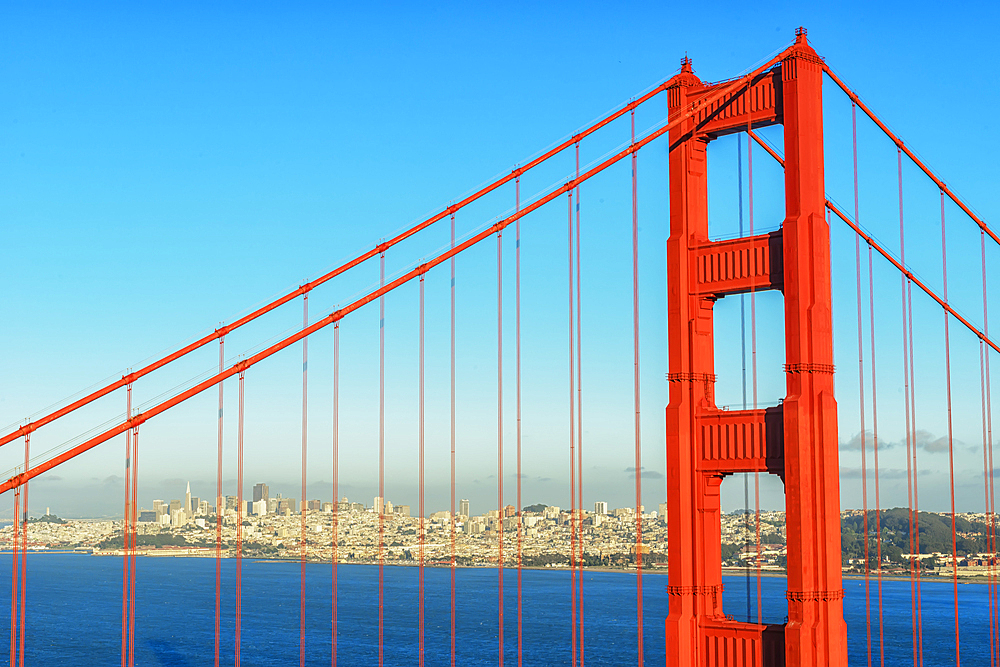 View of Golden Gate Bridge, San Francisco, California, USA