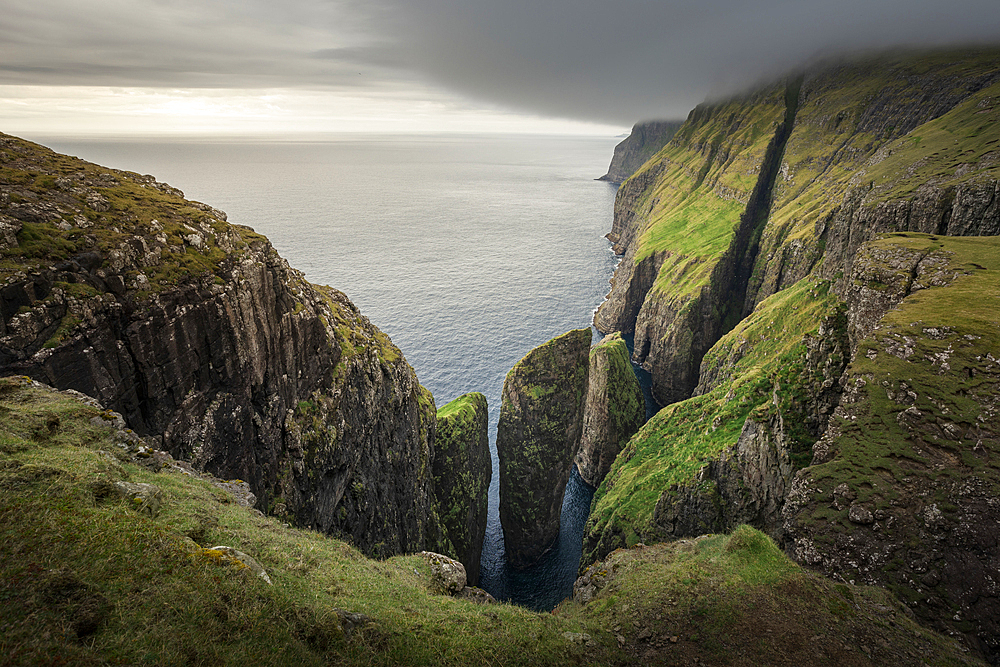 Dunnesdrangar rock formations on Vagar, Faroe Islands