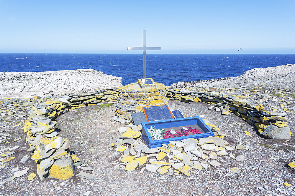 War memorial, Sea Lion Island, Falkland Islands, South America