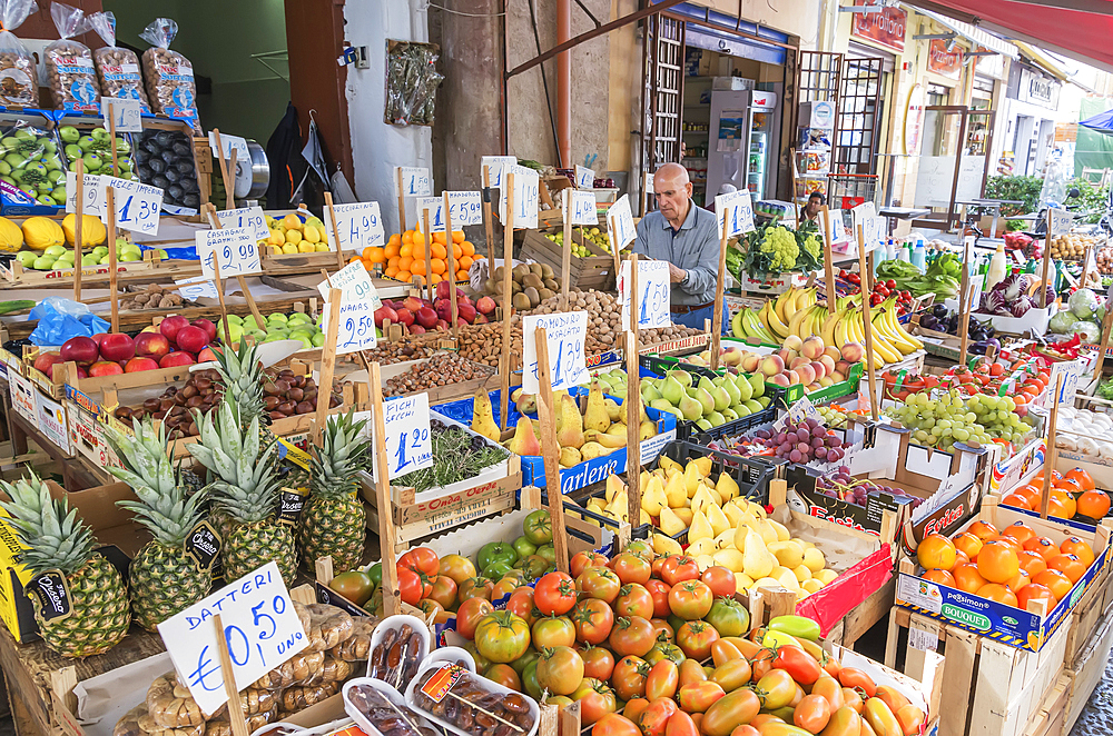 Ballaro market, Palermo, Sicily, Italy, Europe,